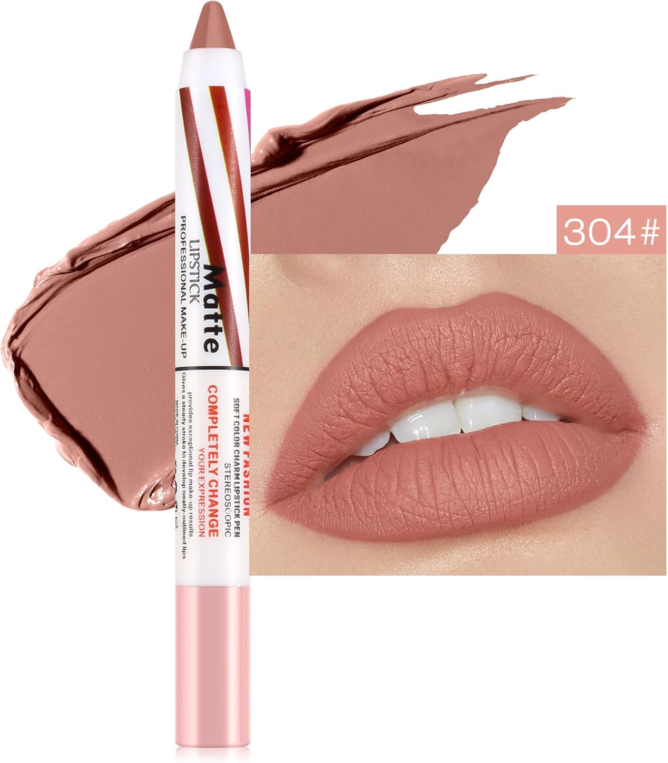 Opaco Lipstik Matita Labbra Crayon Stick Trucco, Non Sbavare Opaco Piena Copertura Colore Delle Labbra Liscia Cremosa Penna Labbra per Le Donne, Lip Liner Set Con Sharpner